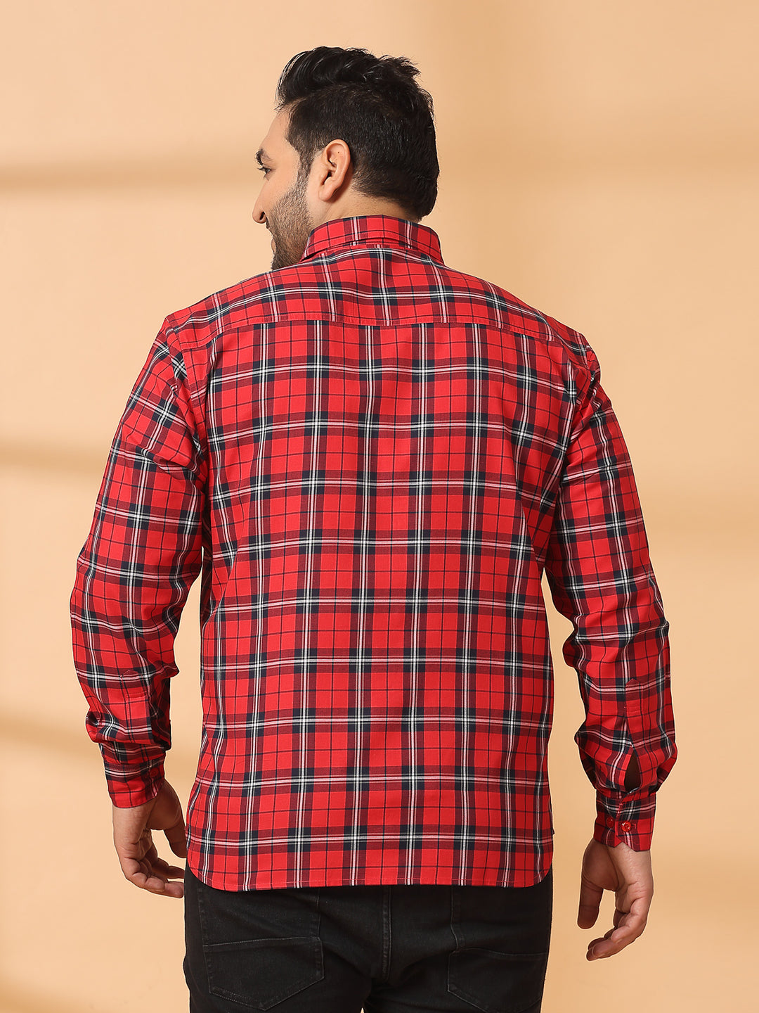 Men Opaque Checked Casual Shirt