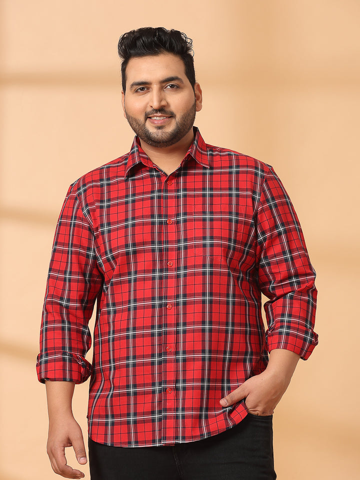 Men Opaque Checked Casual Shirt