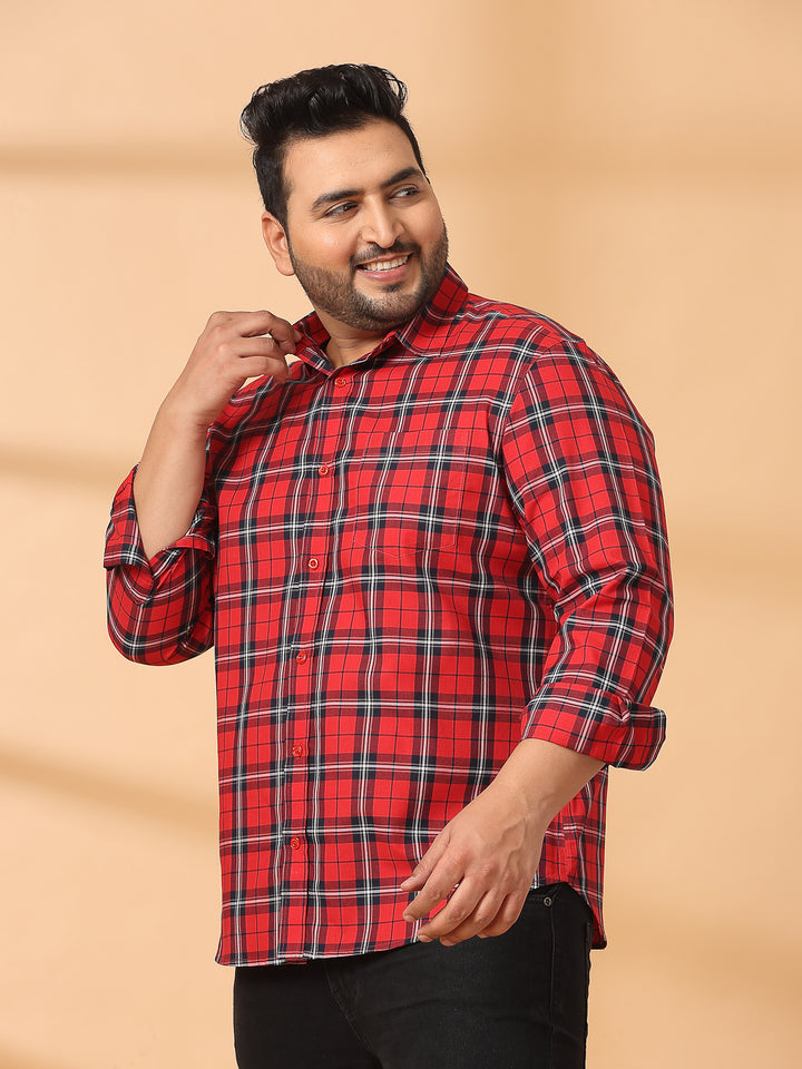 Men Opaque Checked Casual Shirt