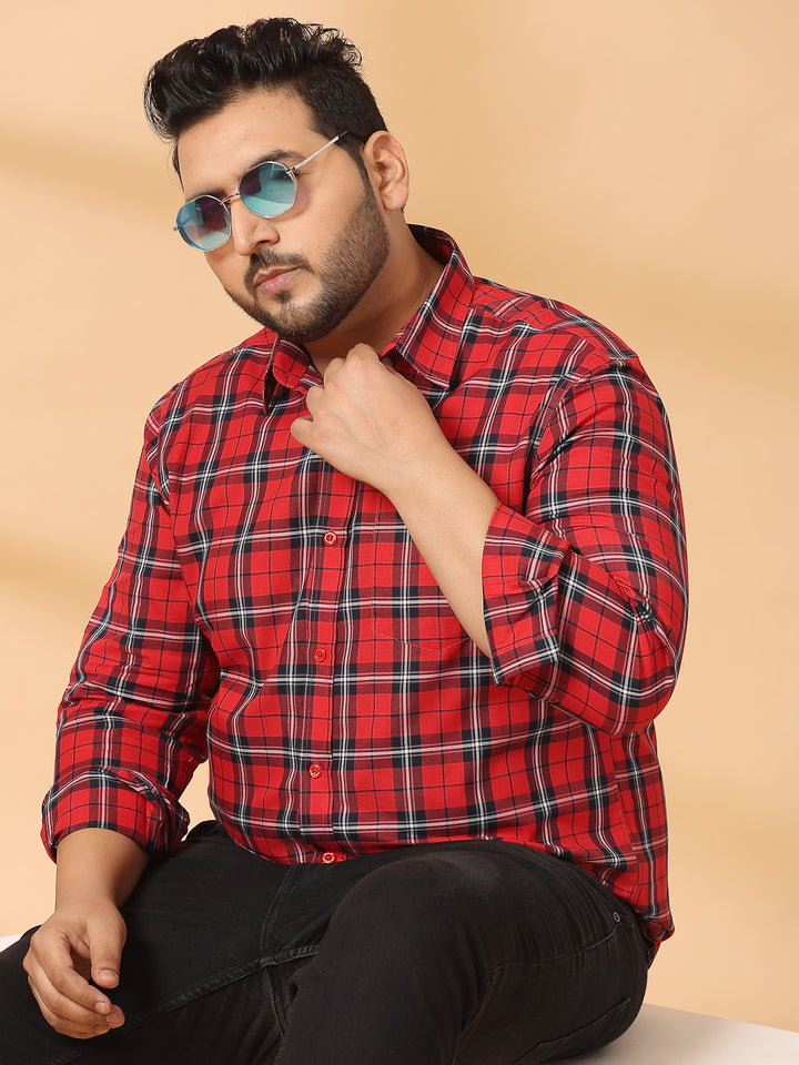 Men Opaque Checked Casual Shirt