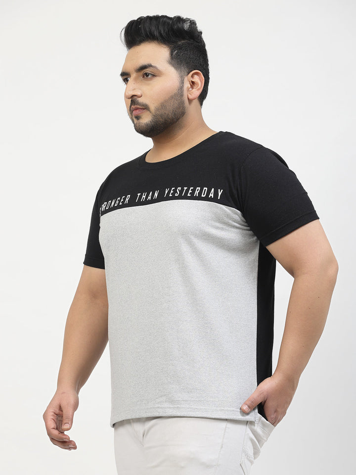 Plus Size Round Neck Short Sleeves Cotton T-shirt