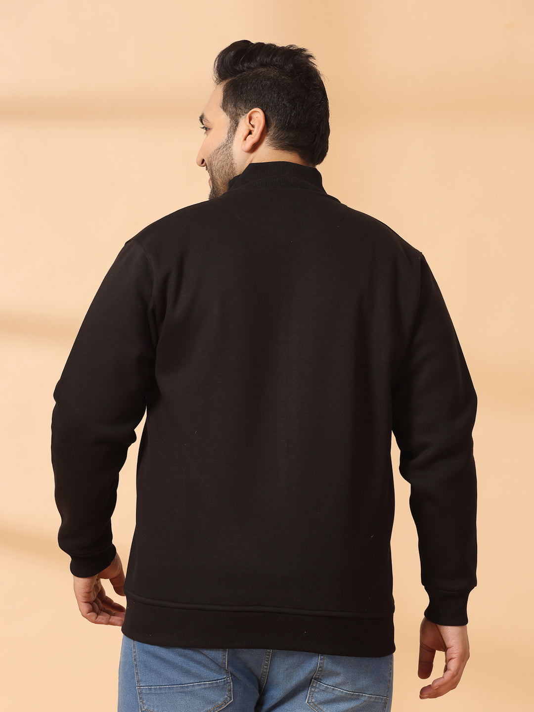 Men Fleece Open Front Jacket