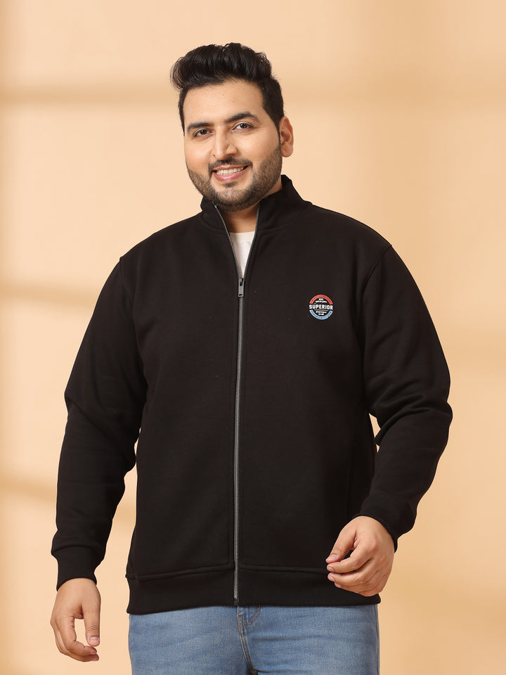 Men Fleece Open Front Jacket