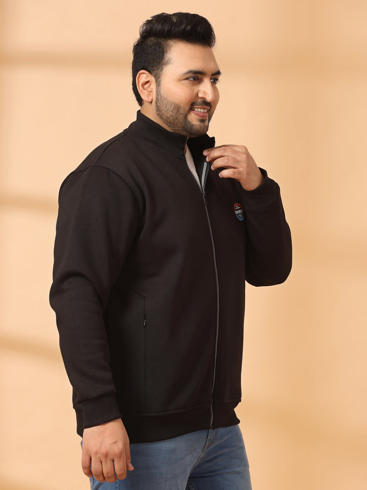 Men Fleece Open Front Jacket