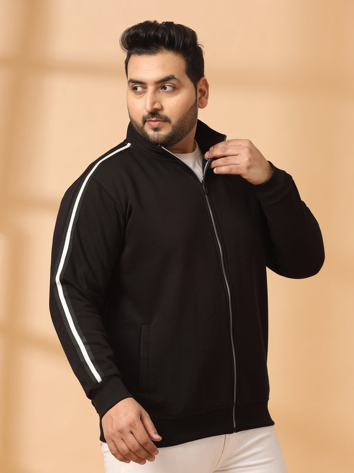 Men Fleece Open Front Jacket