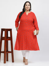 Women Ethnic Motifs Embroidered Flared Sleeves Thread Work Kurta