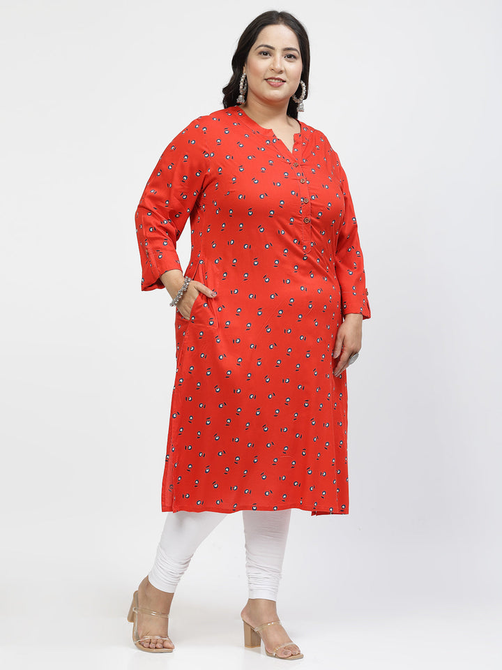 Women Ethnic Motifs Embroidered Flared Sleeves Thread Work Kurta