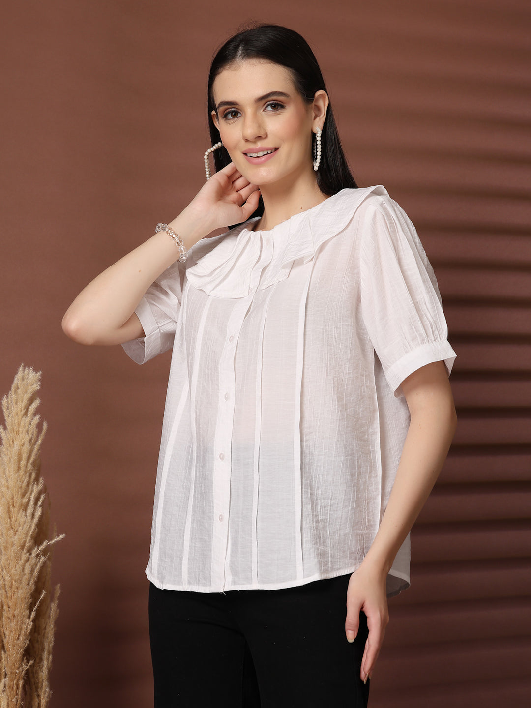 Women Solid Casual Top