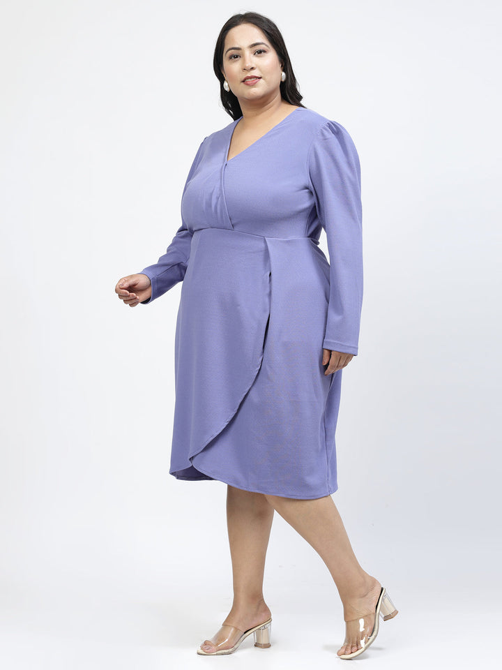 Plus Size V-Neck Empire Dress