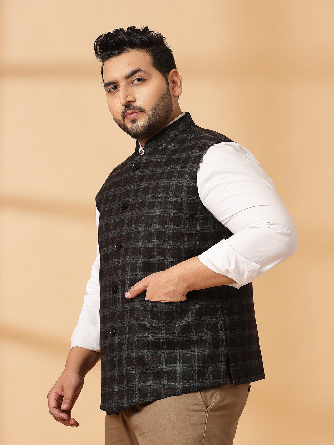 Printed Woven Nehru Jacket