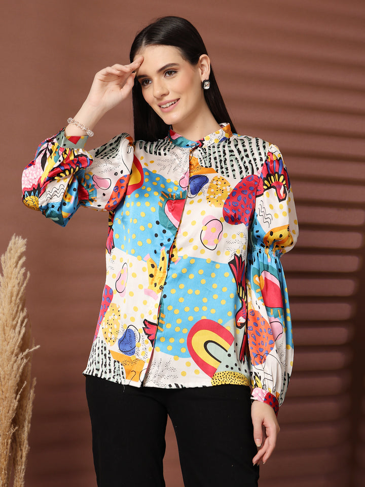 Women Standard Floral Opaque Printed Casual Shirt