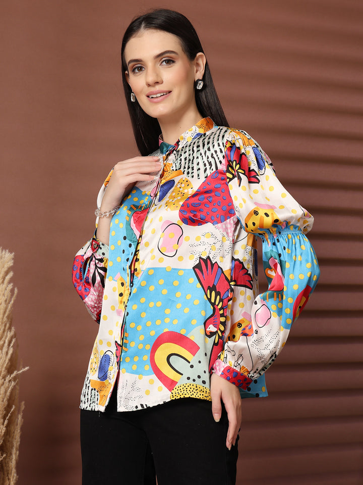 Women Standard Floral Opaque Printed Casual Shirt