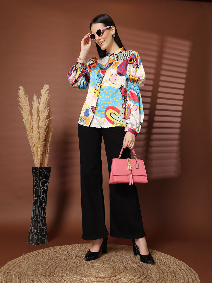 Women Standard Floral Opaque Printed Casual Shirt