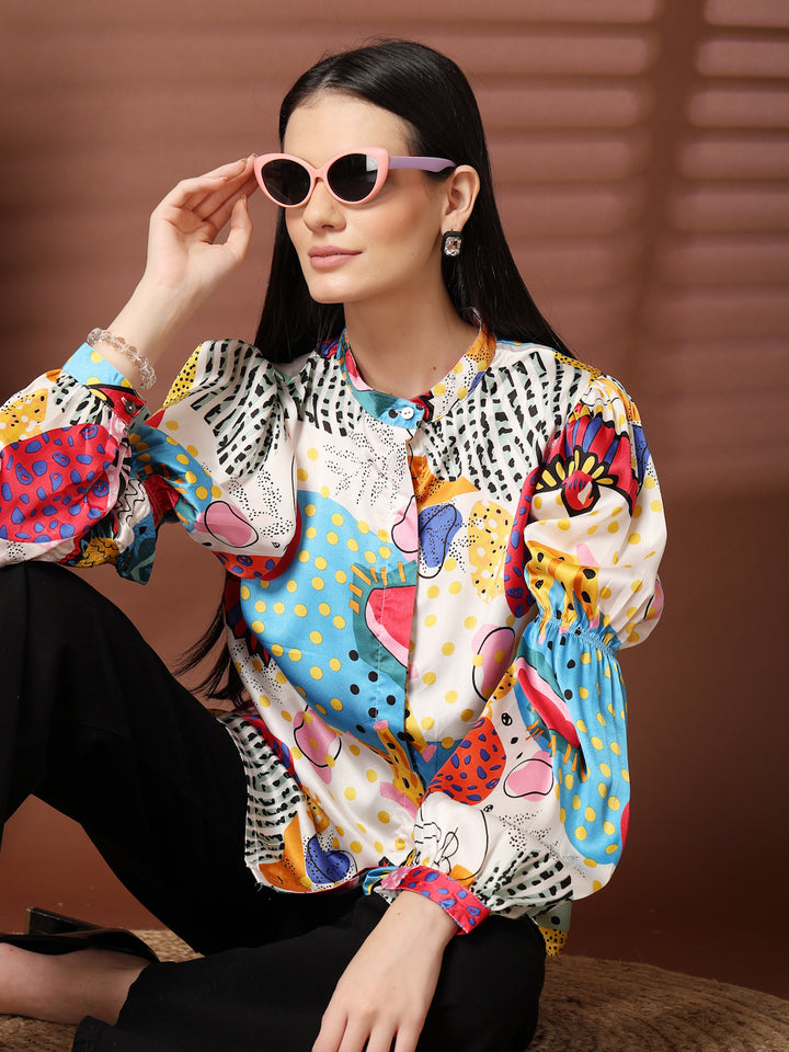 Women Standard Floral Opaque Printed Casual Shirt