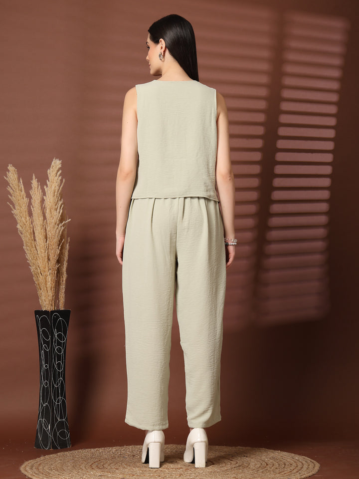 Pure Cotton Waistcoat With Trouser Co-Ords