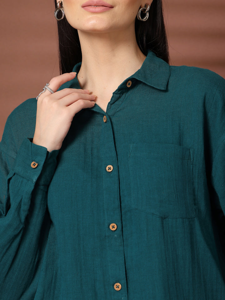 Pure Cotton Shirt With Trousers Co-Ords