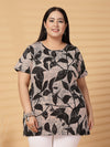 Plus Size Women Floral Printed T-shirt