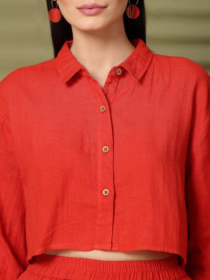 Pure Cotton Shirt With Trousers Co-Ords