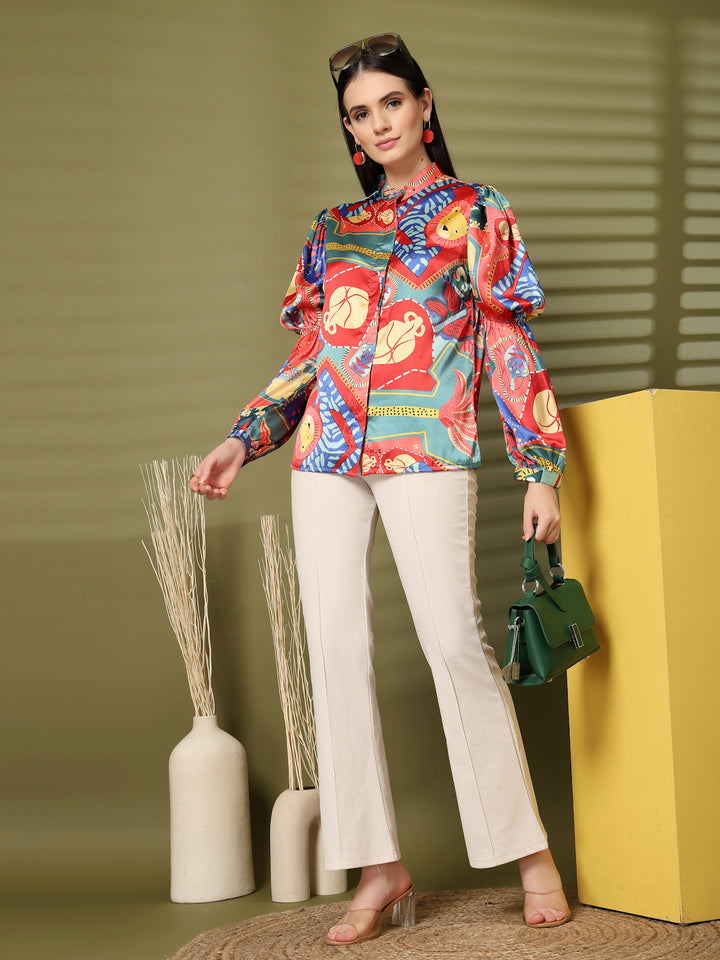 Women Standard Floral Opaque Printed Casual Shirt