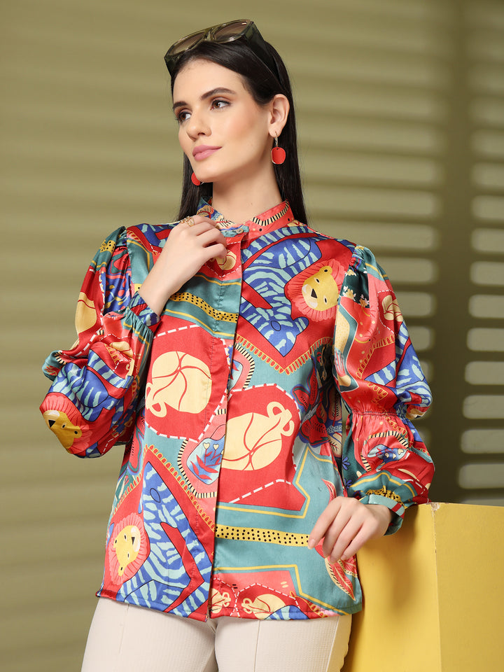 Women Standard Floral Opaque Printed Casual Shirt