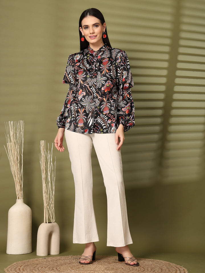 Women Standard Floral Opaque Printed Casual Shirt