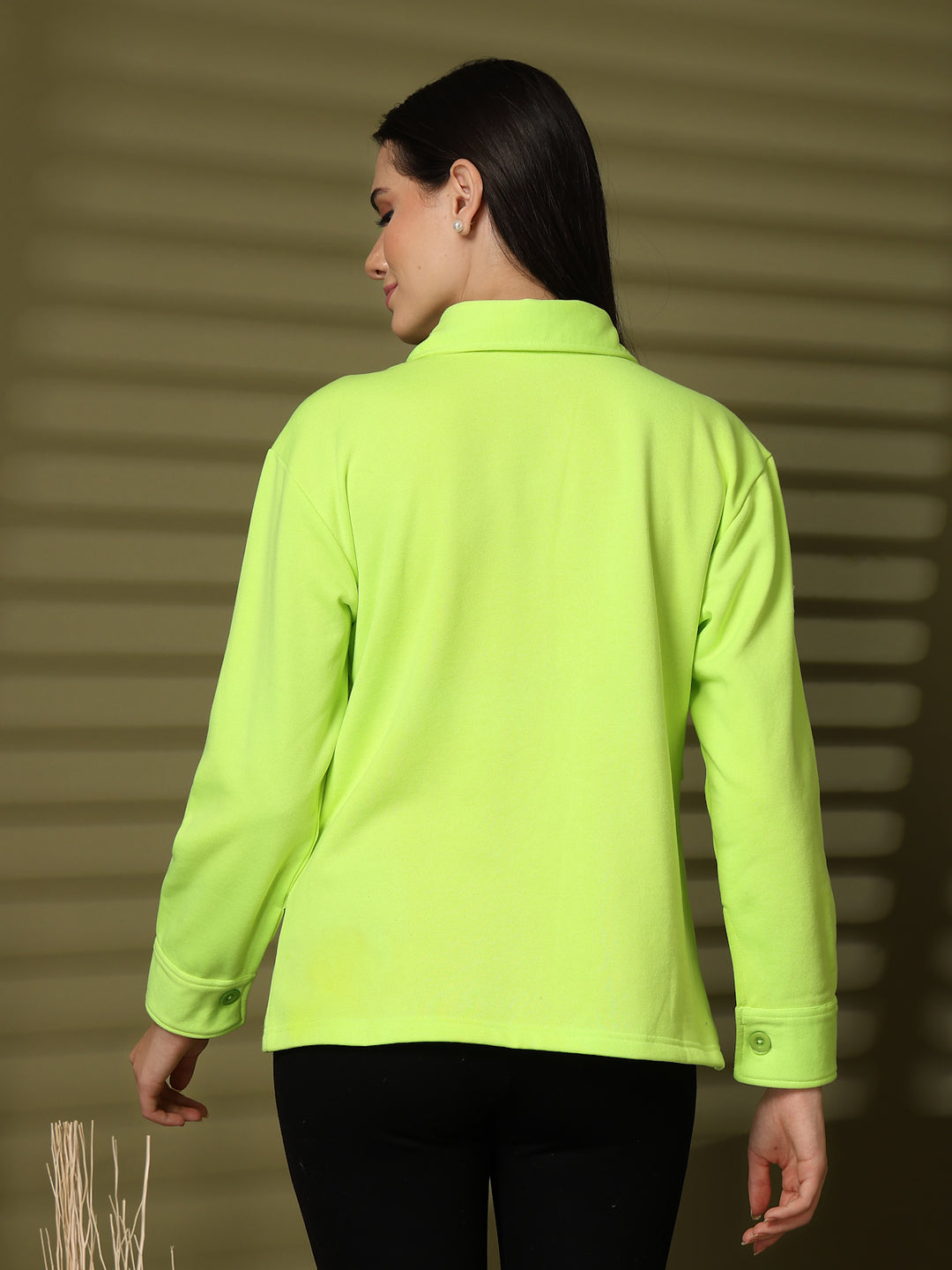 Women Fleece Open Front Jacket