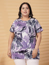 Plus Size Women Tie and Dye Printed T-shirt