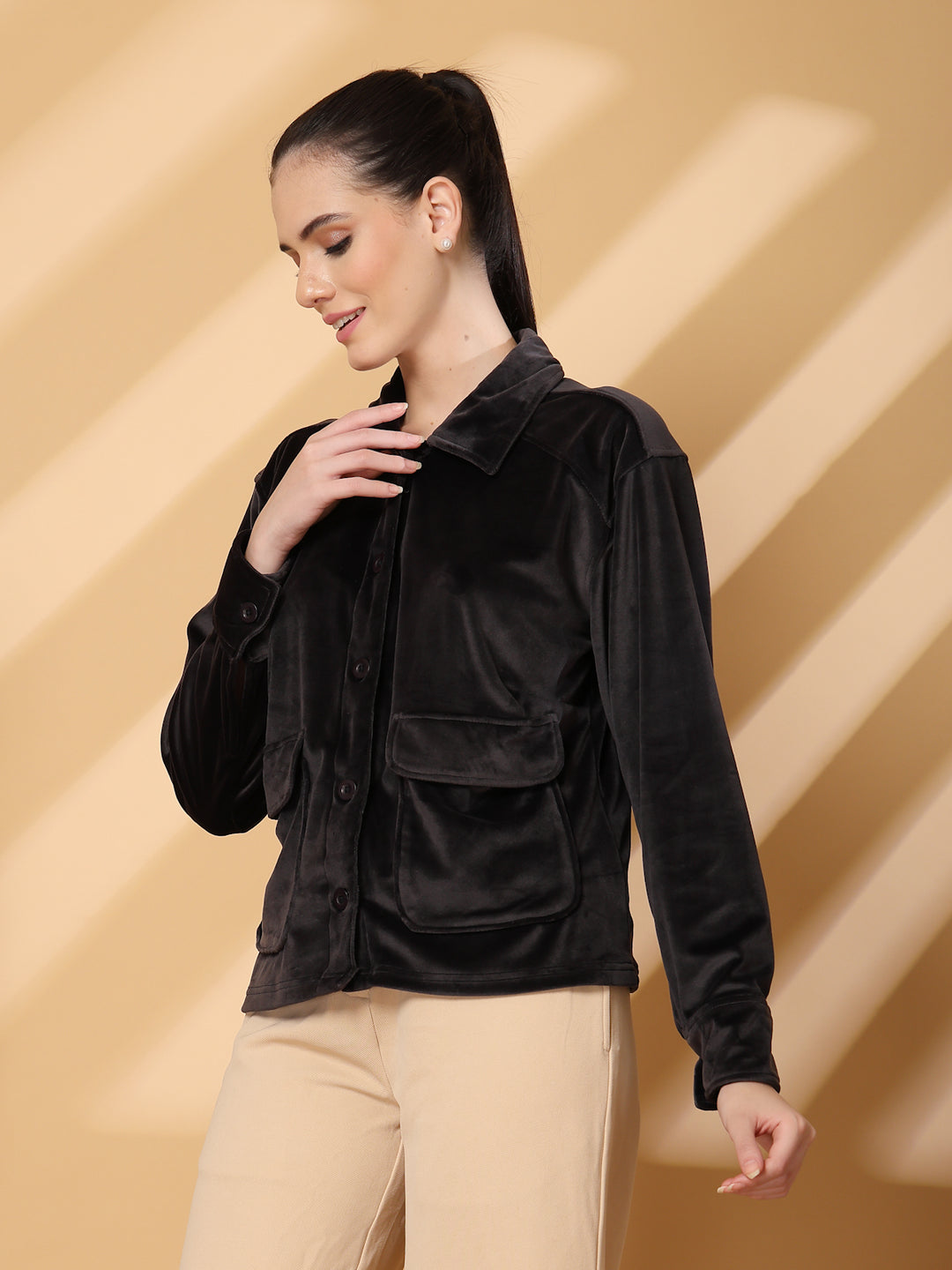 Women Open Front Jacket