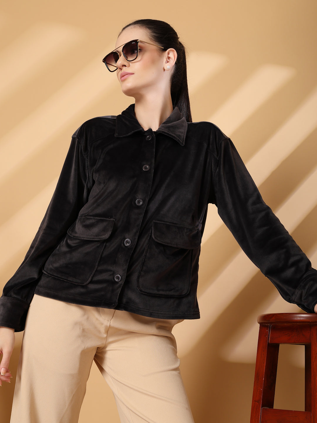 Women Open Front Jacket