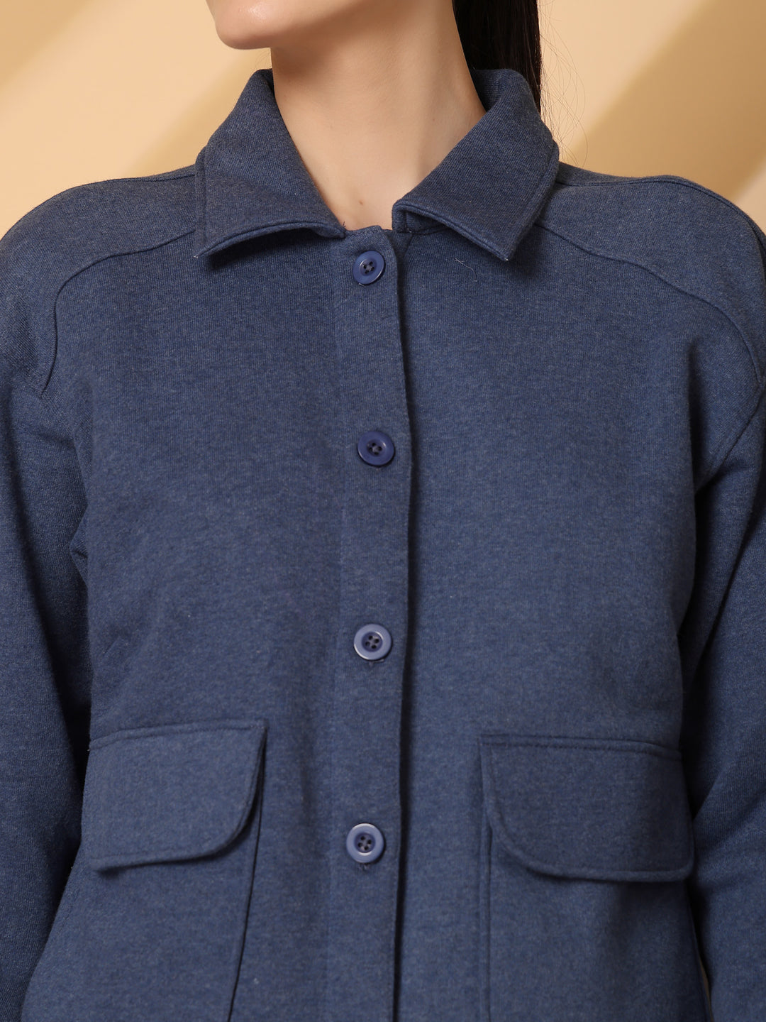 Women Fleece Open Front Jacket