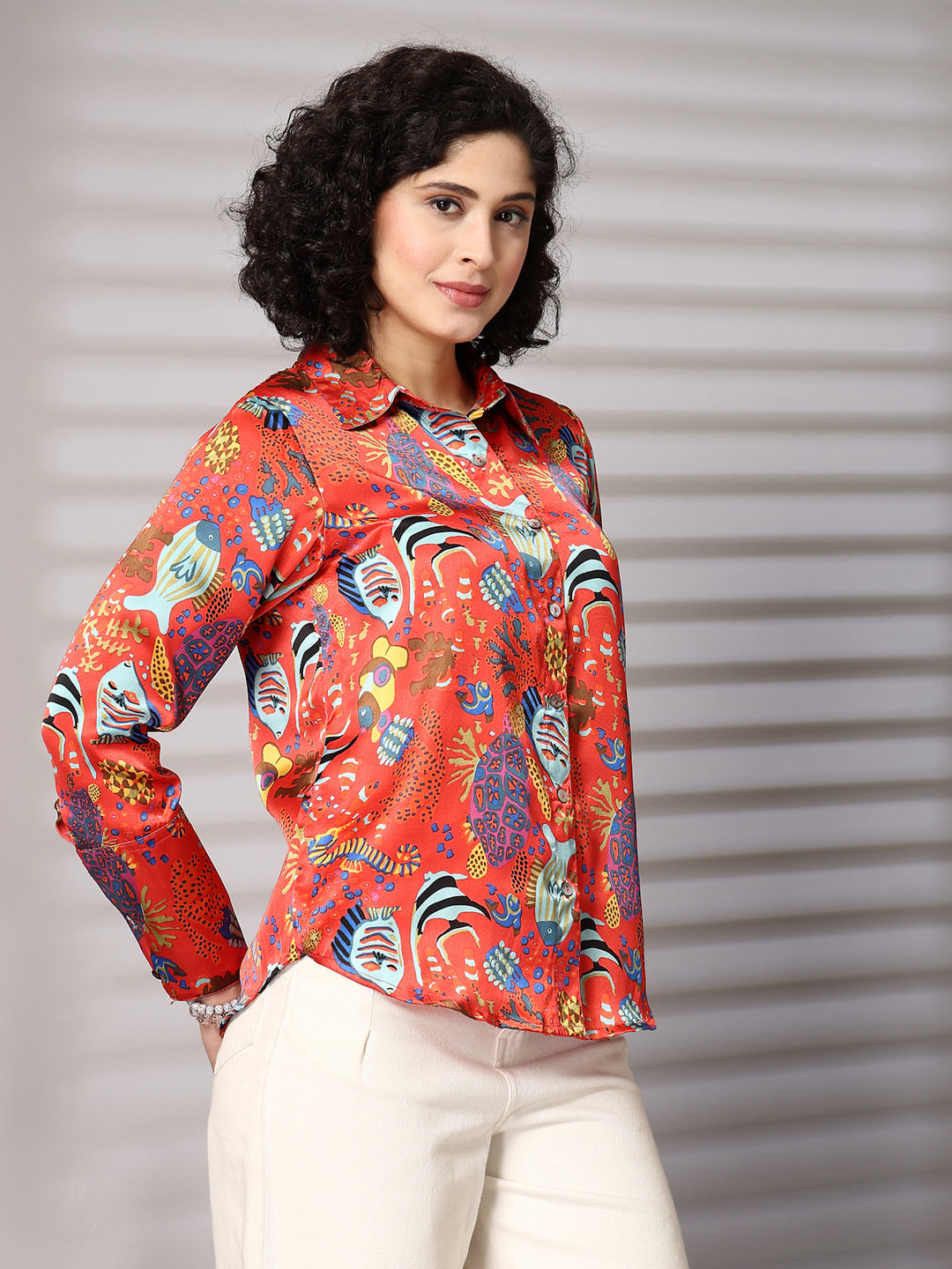 Women Standard Floral Opaque Printed Casual Shirt