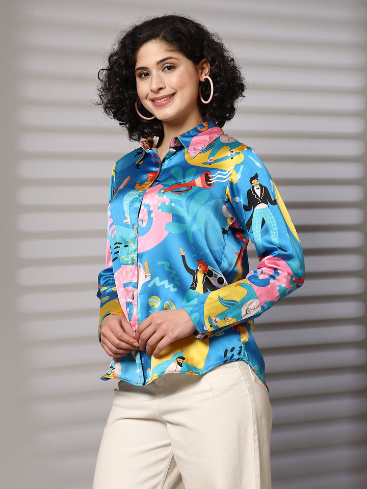 Women Standard Floral Opaque Printed Casual Shirt