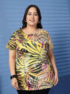 Plus Size Women Floral Printed T-shirt