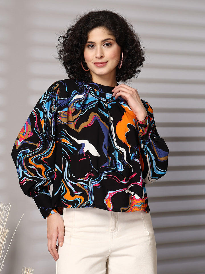 Women Abstract Printed Top