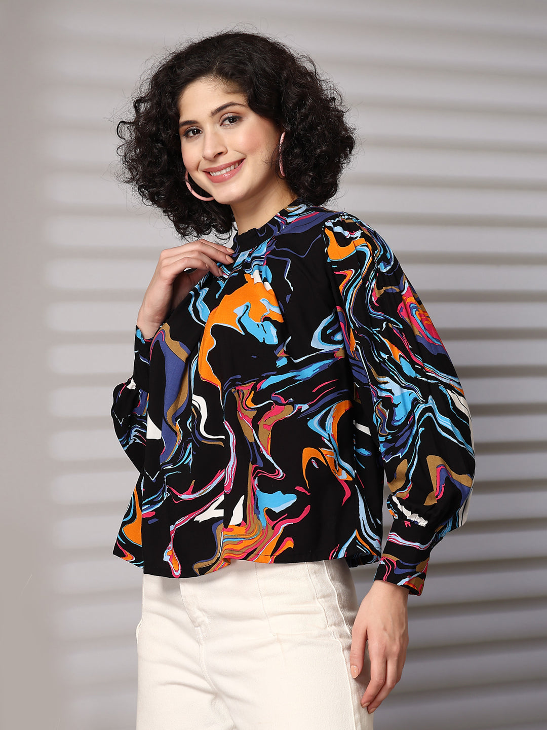 Women Abstract Printed Top