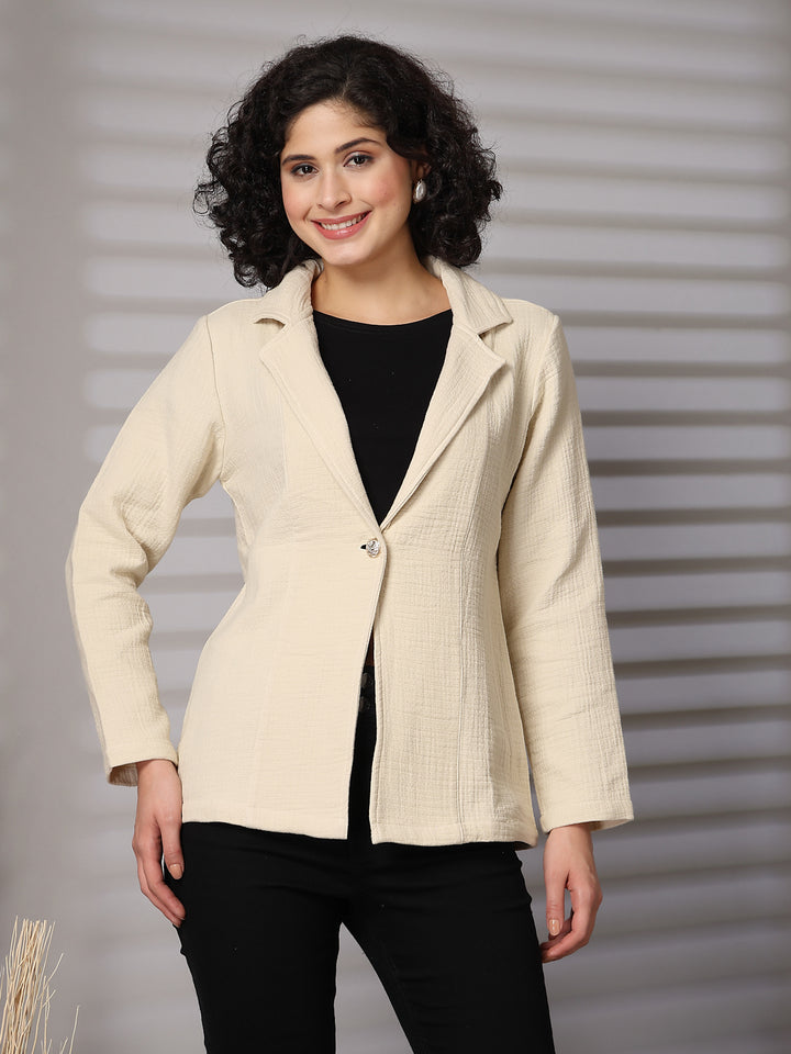 Cotton Single-Breasted Blazers