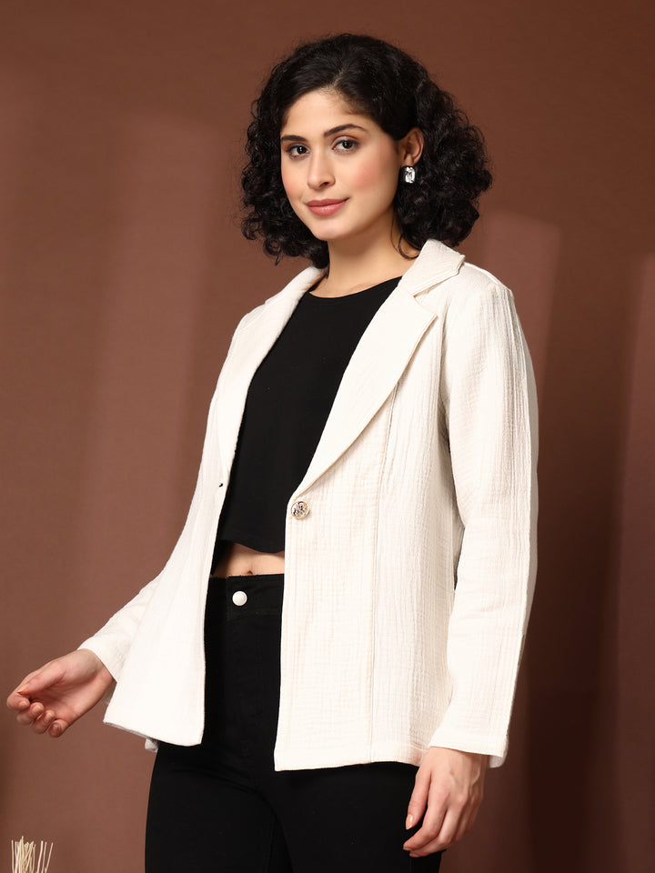 Women Single Breasted Blazer