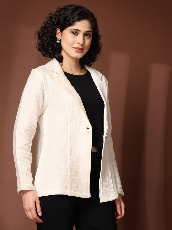 Women Single Breasted Blazer