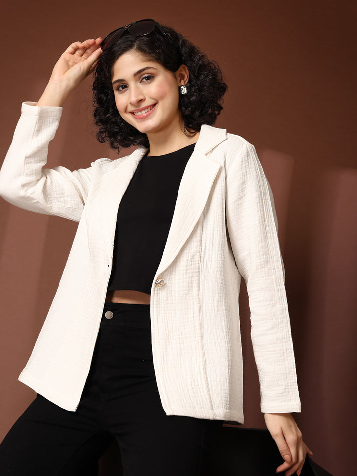 Women Single Breasted Blazer