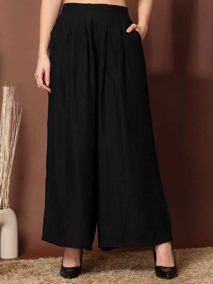 Women Loose Fit Wide Leg Trousers