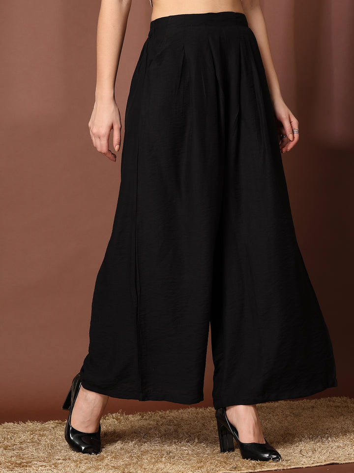 Women Loose Fit Wide Leg Trousers