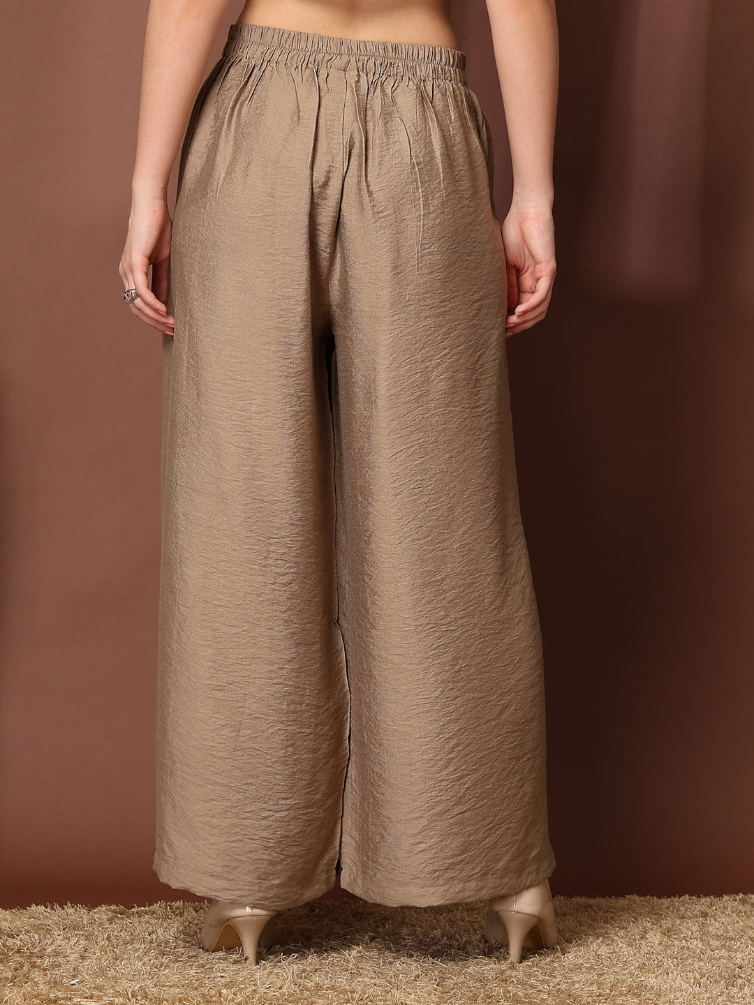 Women Loose Fit Pleated Trousers