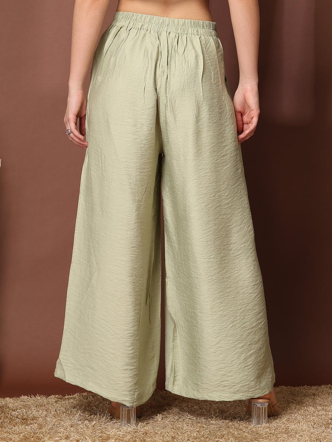 Women Loose Fit Pleated Trousers