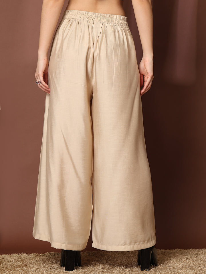 Women Loose Fit Pleated Trousers