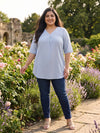 Plus Size Women A-Line V-Neck Top