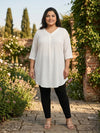 Plus Size Women A-Line V-Neck Top