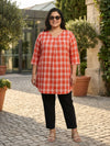 Plus Size Women A-Line V-Neck Top