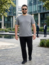 Plus Size Men Half Sleeve Round Neck Tshirt