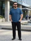 Plus Size Men Half Sleeve Round Neck Tshirt