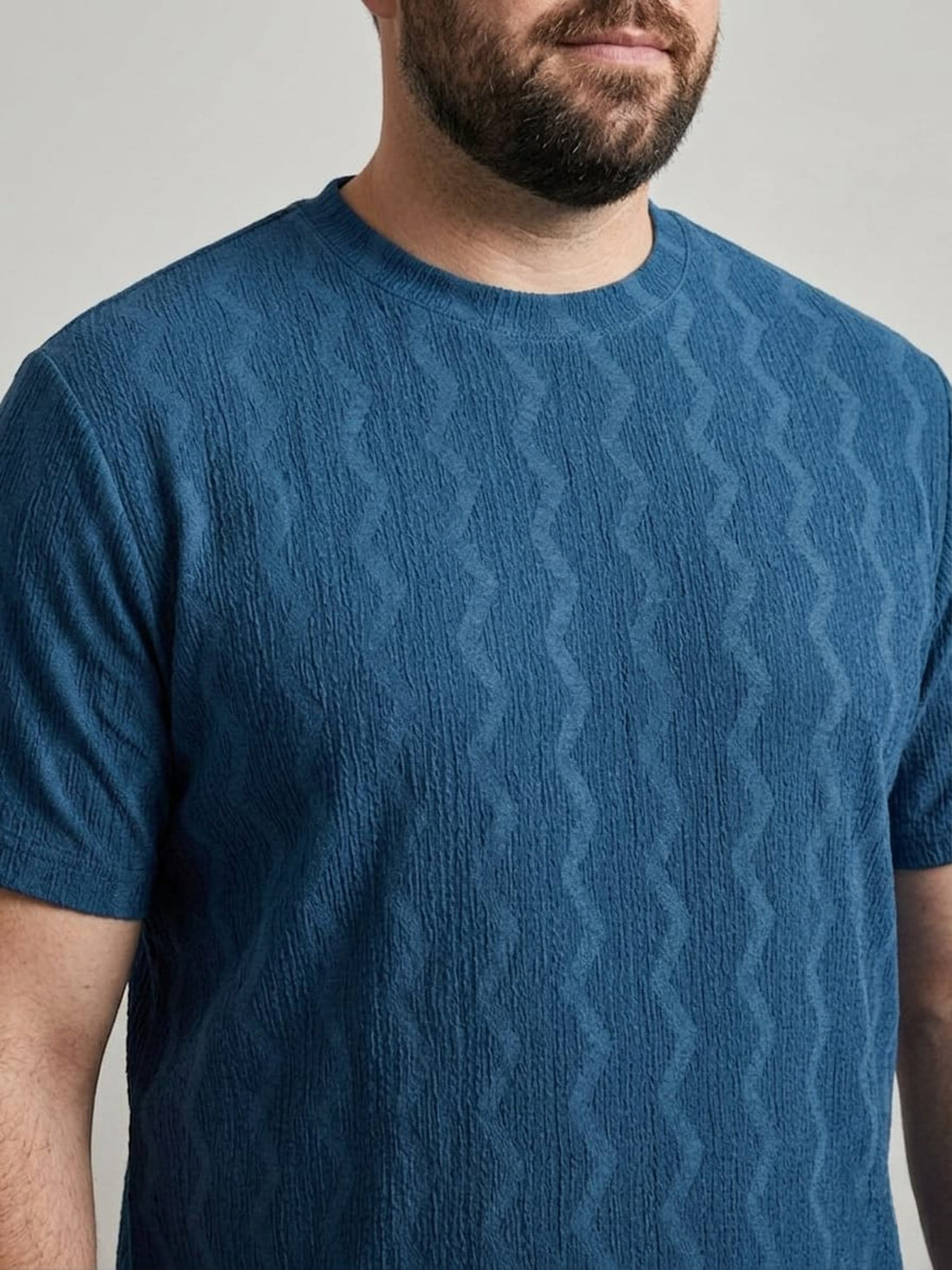 Plus Size Men Half Sleeve Round Neck Tshirt